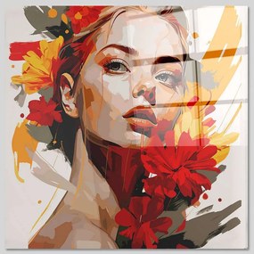 Πίνακας Γυάλινος 403MGN3514 50x50cm Multi Wallity Square Γυαλί