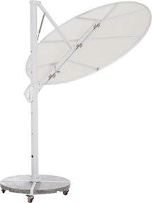 ΟΜΠΡΕΛΑ ΜΕ ΒΑΣΗ ΣΕΙΡΑ CANNOPY HM21285.02 ΑΛΟΥΜΙΝΙΟ &amp; ΓΡΑΝΙΤΗΣ-ΛΕΥΚΟ ΧΡΩΜΑ Φ2,2μ