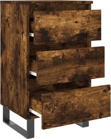 vidaXL Κομοδίνα 2 τεμ. Καπνιστή Δρυς 40 x 35 x 69 εκ. Επεξεργ. Ξύλο