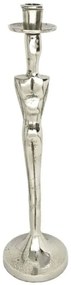 Κηροπήγιο Herr 027046 13x13x43cm Silver Αλουμίνιο