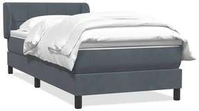 BOX SPRING ΚΡΕΒΑΤΙ ΜΕ ΣΤΡΩΜΑ ΣΚΟΥΡΟ ΓΚΡΙ 100X220 ΕΚ. ΒΕΛΟΥΔΙΝΟ 3317560