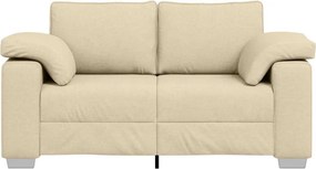 vidaXL Διθέσιος καναπές Κρεμ 160 cm ύφασμα