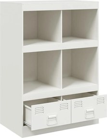 vidaXL Ραφιέρα Λευκή 67x39x95 εκ. από Ατσάλι