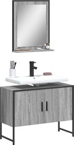 vidaXL Σετ Επίπλων Μπάνιου 2 Τεμαχίων Γκρι Sonoma Επεξεργασμένο Ξύλο