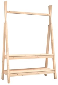 vidaXL Κρεμάστρα Ρούχων 100 x 45,5 x 150 εκ. από Μασίφ Ξύλο Πεύκου