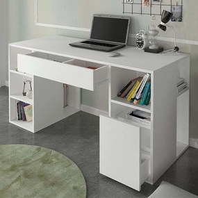 Γραφείο εργασίας Pontus Megapap χρώμα λευκό 145x60x74,4εκ.