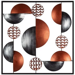 Διακοσμητικό Τοίχου Aurora 279ENZ1194 55x55cm Black-Red Wallity Metal