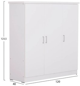 ΝΤΟΥΛΑΠΑ 3ΦΥΛΛΗ ΜΕ ΡΑΦΙΑ FUENTO HM2482.02 ΛΕΥΚΗ ΜΕΛΑΜΙΝΗ 120-116x40x123,5Υεκ.