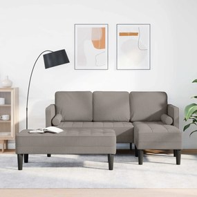 vidaXL Σετ Καναπέ με μαξιλάρι 2 pcs Taupe Πολυεστέρας