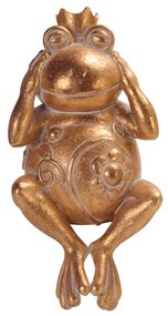 GRENOUILLE 2 DECO ΒΑΤΡΑΧΟΣ POLYRESIN ΧΡΥΣΟ 11,3x9,5xH22,6cm - 022496 - 022496