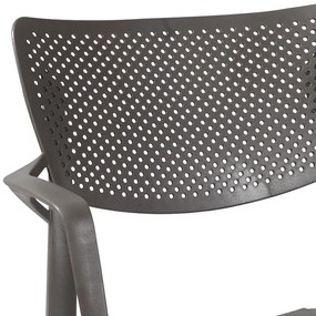 Τραπεζαρία Groovy-Frontline σετ 5τεμ PP ανθρακί 80x80x74,5εκ. 80x80x74.5 εκ.