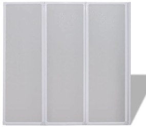 vidaXL Πτυσσόμενο Διαχωριστικό Μπανιέρας 141 x 132 cm 3 Πάνελ