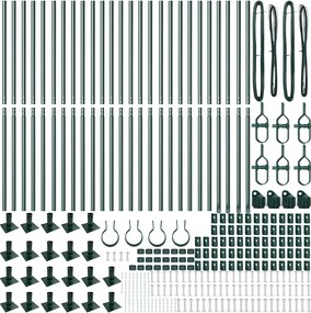 vidaXL Κολώνα Φράχτη με Σκυρόδεμα 26 τμχ. Πράσινο