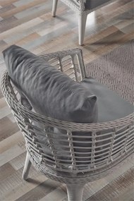 Σετ Σαλονιού Κήπου 6τμχ ρατάν Πολυθρόνες & Σκαμπό 140x80x67 cm