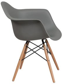 Καρέκλα Casual Fylliana Γκρί κάθισμα - Φυσικά πόδια 65x64x79 εκ. 4αδα 65x64x79 εκ.