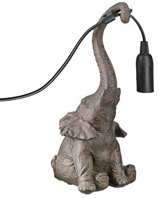 ΕΠΙΤΡΑΠΕΖΙΟ ΦΩΤΙΣΤΙΚΟ ELEPHANT ΣΥΝΘΕΤΙΚΗ ΡΗΤΙΝΗ ΚΑΦΕ 12X13X28CM 12X13X28CM