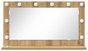 vidaXL Καθρέφτης τουαλέτας με καθρέφτη Artisan Oak 80 x 45 x 18 εκ.