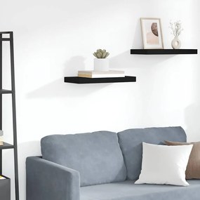 vidaXL Ράφι Τοίχου Μαύρο 50x23,5x3,8 εκ. MDF