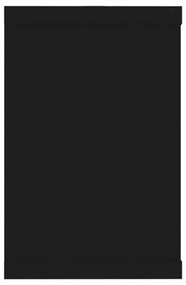 Ράφια Κύβοι Τοίχου 6 τεμ. Μαύρα 60 x 15 x 23 εκ. Μοριοσανίδα - Μαύρο