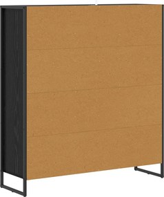 vidaXL Βιβλιοθήκη 99,5 x 30 x 108 cm Επεξεργασμένο Ξύλο Μαύρη Δρυς