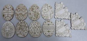 Σετ των 2 Intra απο ξύλο plywood 3mm-4mm πάχος - Πασχαλινά στολίδια Δίασταση 10x10 cm Intraeaxys-67wlem21