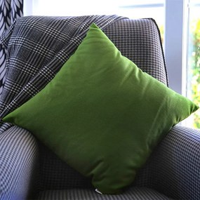 Μαξιλάρι καναπέ Bono  βαμβακερό με φερμουάρ χρώμα κυπαρισσί 50x50εκ. -
