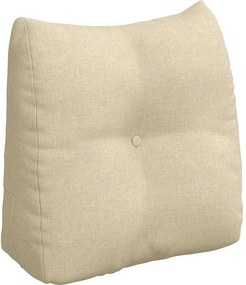 vidaXL Μαξιλάρι Πλάτης Κρεμ 45 x 24 x 50 εκ ύφασμα