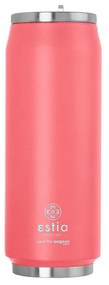 Ποτήρι Θερμός με Καλαμάκι 500ml ESTIA Save the Aegean Rose Pastel Coral 01-9878