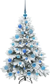 vidaXL Τεχνητό Χριστουγεννιάτικο Δέντρο Λευκό 120 cm ΠΕ και PVC