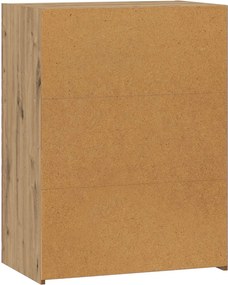 vidaXL Πλαϊνό γραφείο Artisan Δρυς 70 x 41 x 93 εκ Επεξεργασμένο Ξύλο
