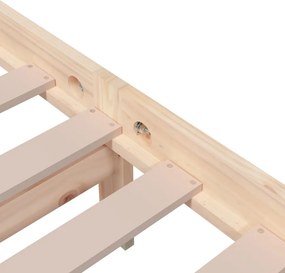 vidaXL Σκελετός Κρεβατιού Χωρίς Στρώμα 200x200 εκ Μασίφ Ξύλο