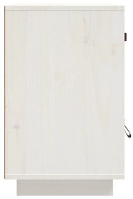 vidaXL Κομοδίνο Λευκό 40 x 34 x 55 εκ. από Μασίφ Ξύλο Πεύκου