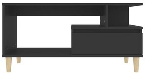 vidaXL Τραπεζάκι Σαλονιού Μαύρο 90x49x45 εκ. Επεξεργασμένο Ξύλο