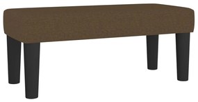 vidaXL Κρεβάτι Boxspring με Στρώμα Σκούρο Καφέ 90x200 εκ. Υφασμάτινο