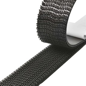 POWERTECH αυτοκόλλητη ταινία τύπου dual lock χριτς χρατς TIES-078, 25mm, 2.5m, μαύρη