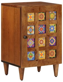 vidaXL Σετ Επίπλων Μπάνιου με συρτάρι 4 pcs Καρυδιά Στερεό ξύλο μάνγκο