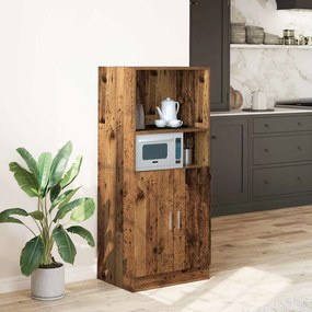 vidaXL Ντουλάπι Κουζίνας Όψη Παλαιού Ξύλου 57x41,5x131,5εκ. Επεξ. Ξύλο