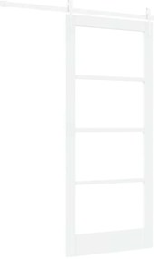 vidaXL Ολισθητή Πόρτα Λευκό 86 x 198.5 cm Ξύλο και μέταλλο