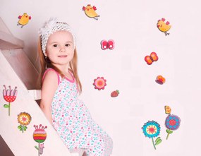 Διακοσμητικά αυτοκόλλητα τοίχου Birds & Flowers 3D