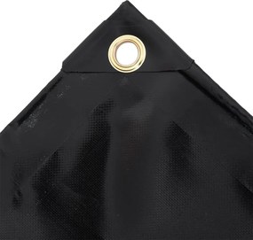 vidaXL Μουσαμάς Μαύρος 650 γρ./μ.² 1,5 x 20 μ.