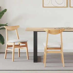 vidaXL Καρέκλες φαγητού 2 pcs Φυσικό 42 x 47.5 x 81 εκ