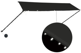 vidaXL Τέντα Συρόμενη με LED Ανθρακί 350 x 150 εκ.