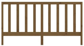 Κεφαλάρι Κρεβατιού Μελί 186 x 4 x 100 εκ. από Μασίφ Ξύλο Πεύκου - Καφέ