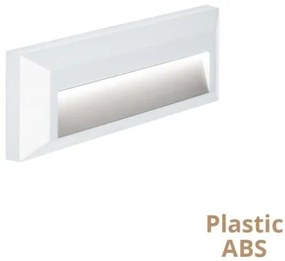 Απλίκα φωτιστικό LED LEROS PLUS L230 πλαστική γκρι λευκή Viokef 4138101 Λευκό