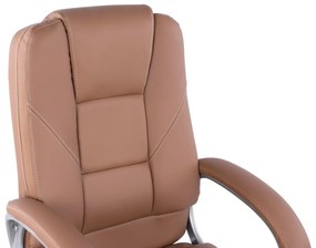 Καρέκλα επισκέπτη Dhara με PU camel 63x67x112Υ εκ.