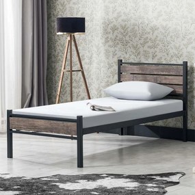 Κρεβάτι K300 319HBV1203 (Για Στρώμα 90x200cm) 319HBV1203 90x200x95cm Black Single