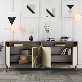 Κονσόλα Καρυδί / Τραβερτίνη GAFASAS 180x35x78