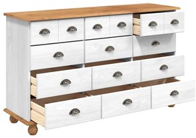 vidaXL Συρταριέρα ASKIM Λευκό 79 x 40 x 133.5 εκ Μασίφ ξύλο πεύκου