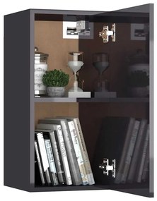 vidaXL Έπιπλα Τηλεόρασης 2 τεμ. Γυαλ. Γκρι 30,5x30x60 εκ. Επεξ. Ξύλο