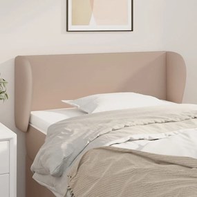 vidaXL Κεφαλάρι με Πτερύγια Καπουτσίνο 93x23x78/88 εκ. Συνθετικό Δέρμα